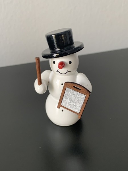 Schneemann Waschbrett  Dekofigur aus Holz 5,5cm