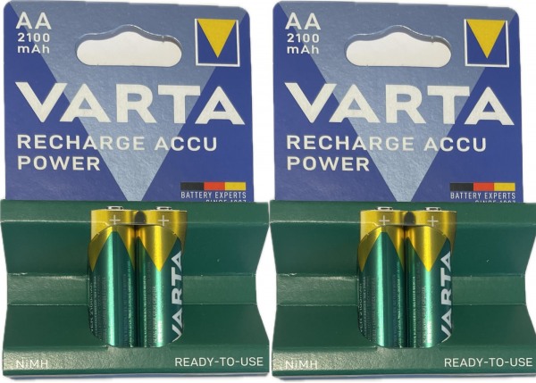 4x Varta Ready 2 Use Akkus 2100mAh f. Rollei XS-8