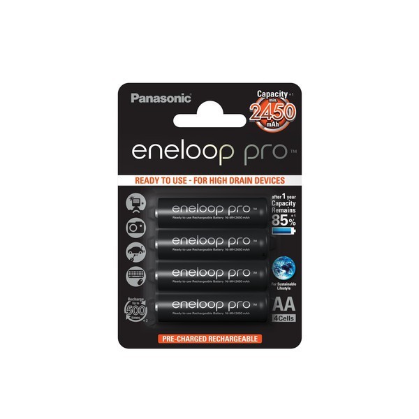 4x Panasonic eneloop Pro Akkus black f. SiPix SP-1300