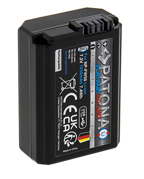 Batterie avec USB-C  port de chargement p. Sony ILCE-6300