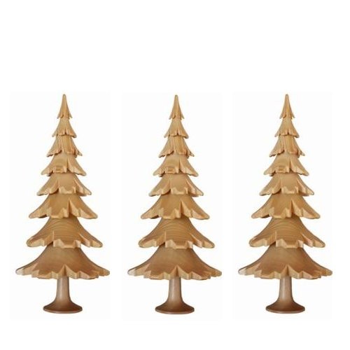 Tannenbaum Natur  aus Holz 6,5cm  ( 3 Stück)